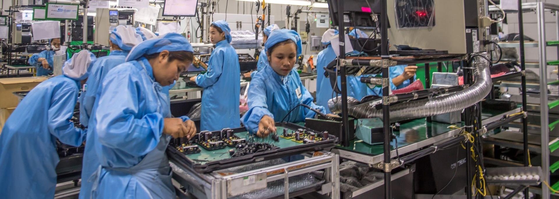 An electronics factory at a special economic zone. Photo credit: ADB.